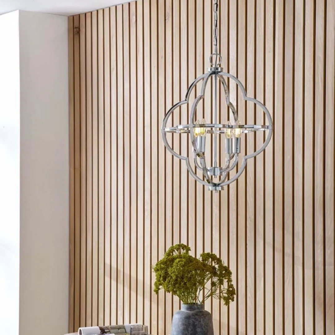 Amine Fleur de Lys Pendant Light - Satin Nickel product