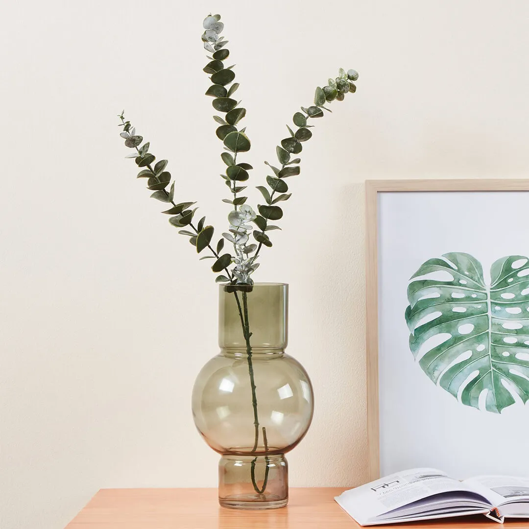 Ampitabe Round Vase - Transparent Green, Glass product