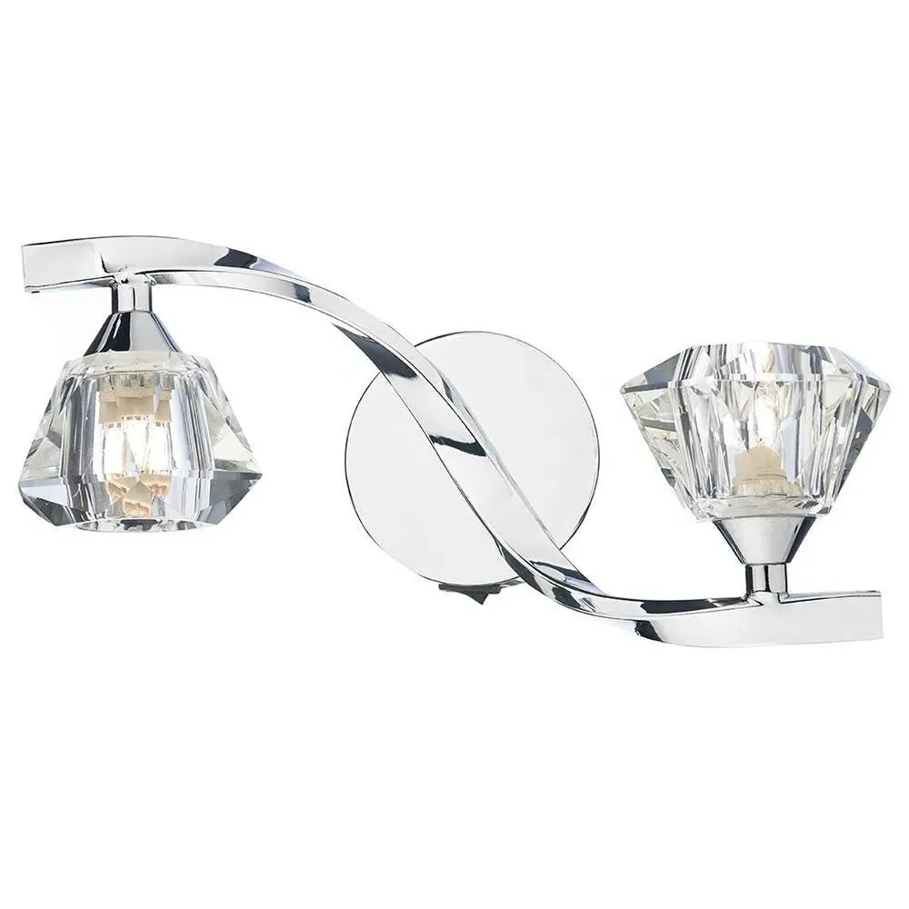 Ancona 2-Light Wall Light - Polished Chrome, Crystal Glass product