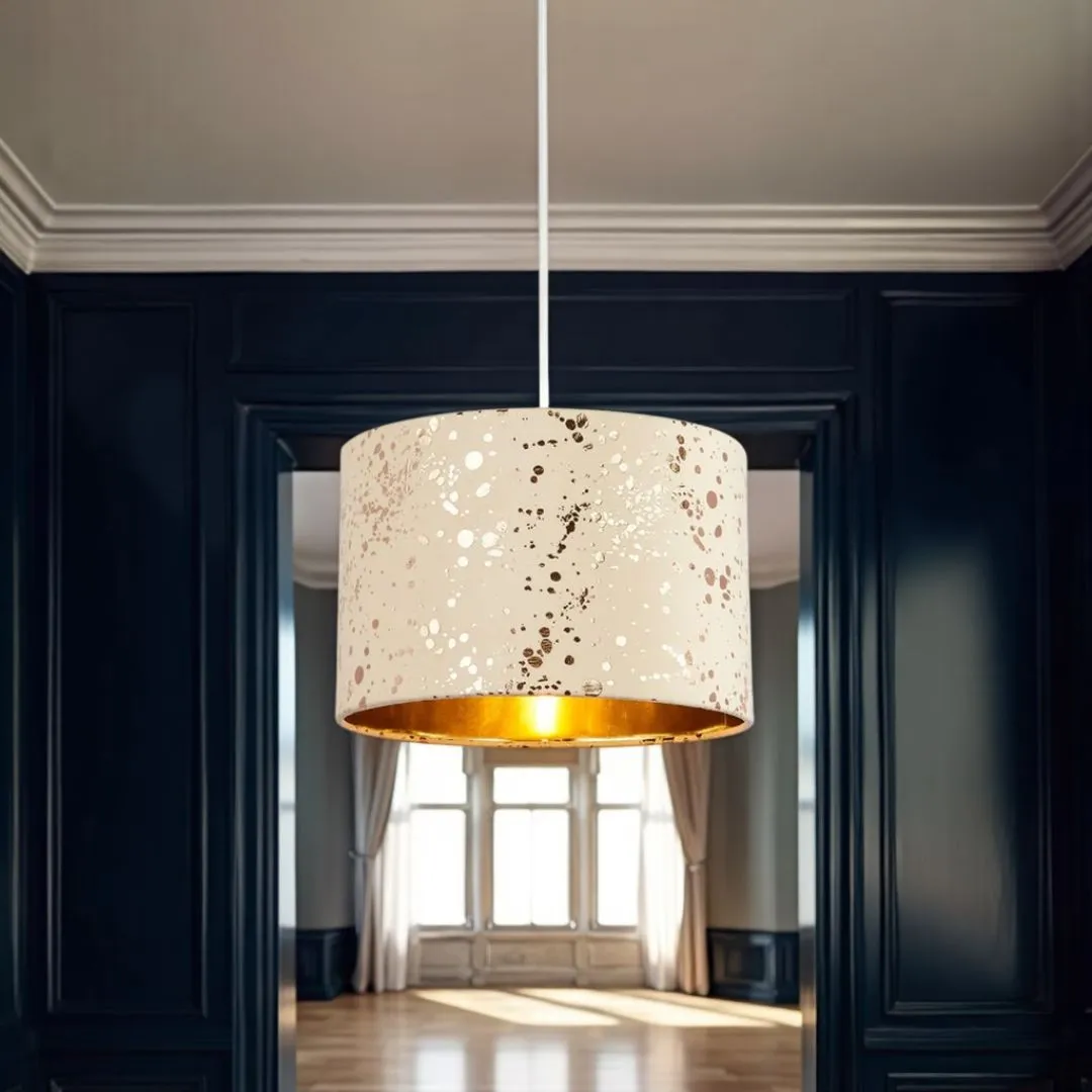 Ander Ceiling Shade with Spot Detailing - Cream, Velvet product