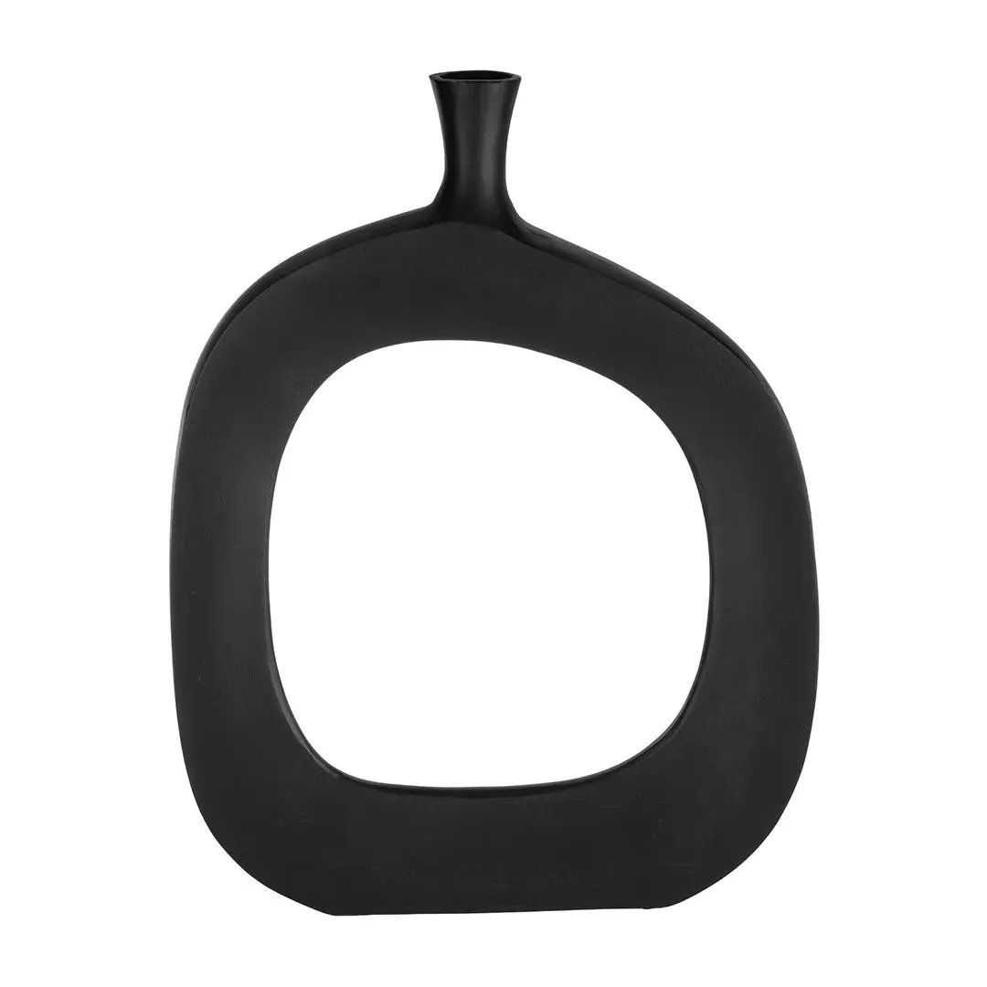 Ankarefo Round Vase - Black, Aluminium product