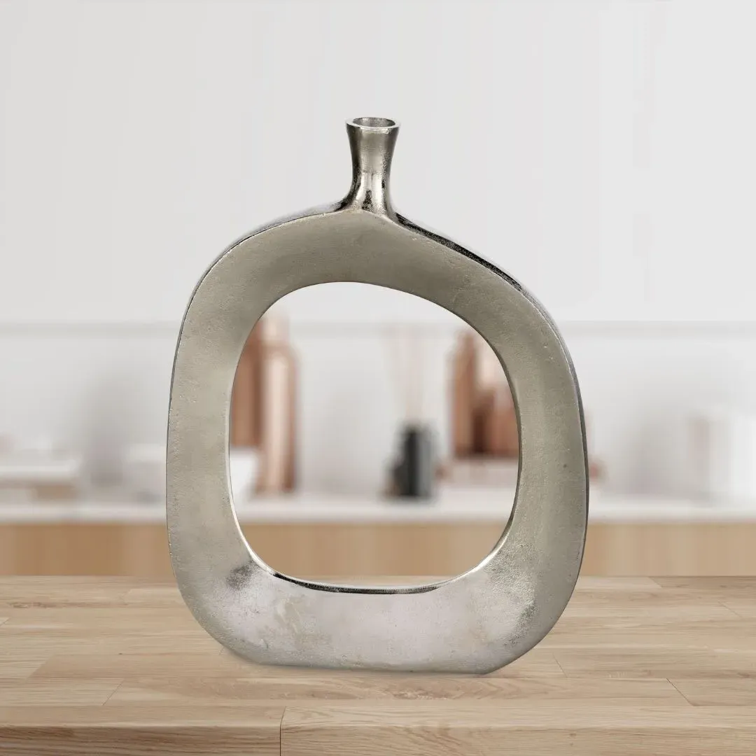 Ankarefo Round Vase - Silver, Aluminium product