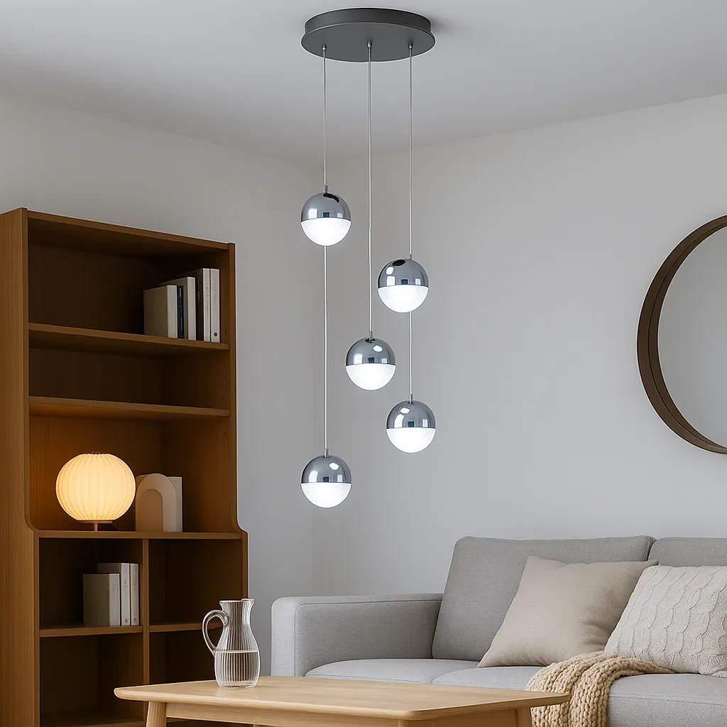 Annika 5-Light LED Multidrop Ceiling Pendant - Polished Chrome product