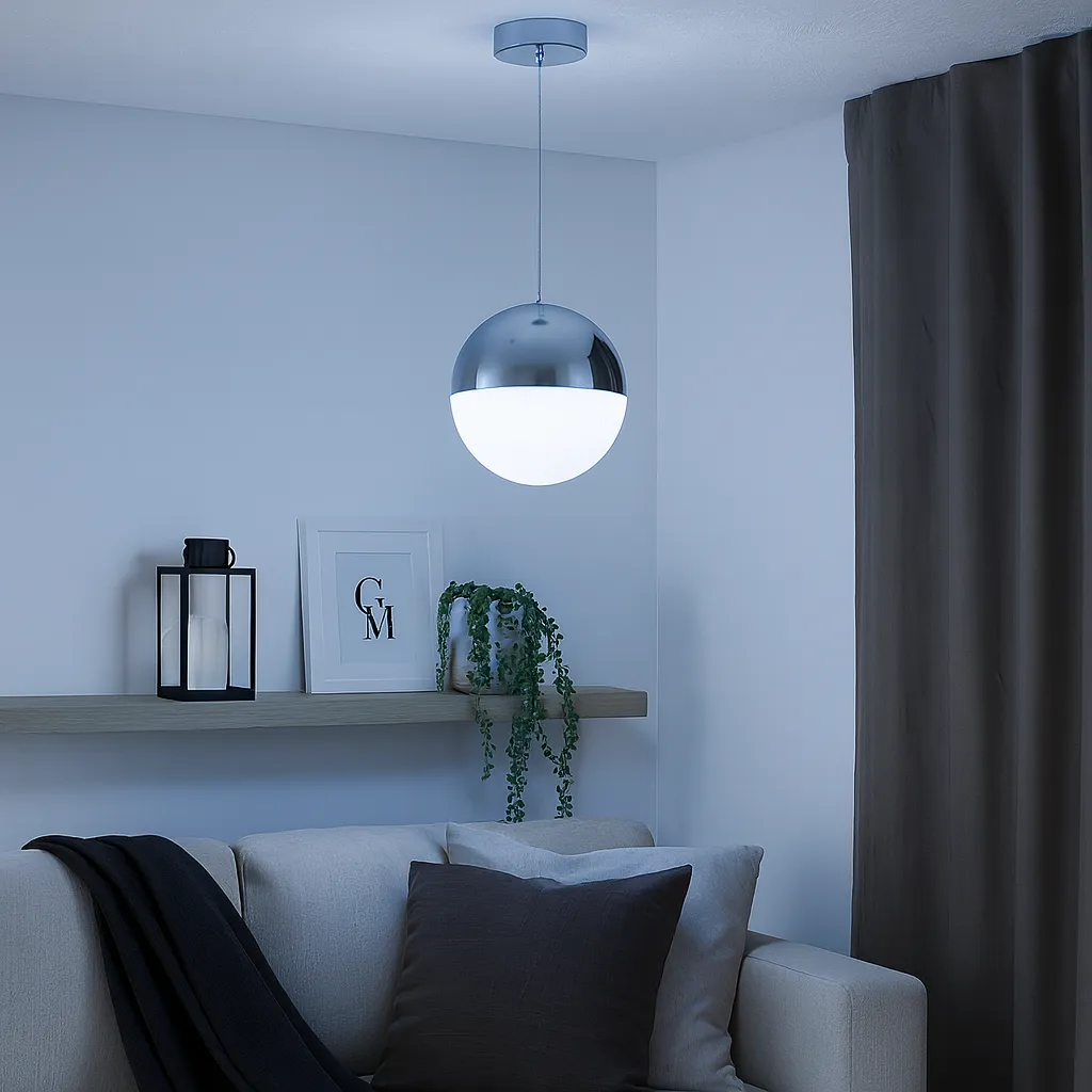 Annika Globe LED Pendant Ceiling Light - Polished Chrome product