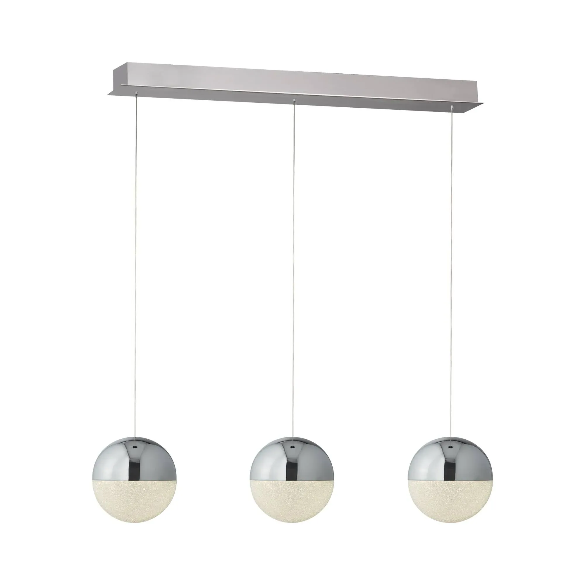 Annika Marbles 3-Light Ceiling Pendant Bar - Chrome product