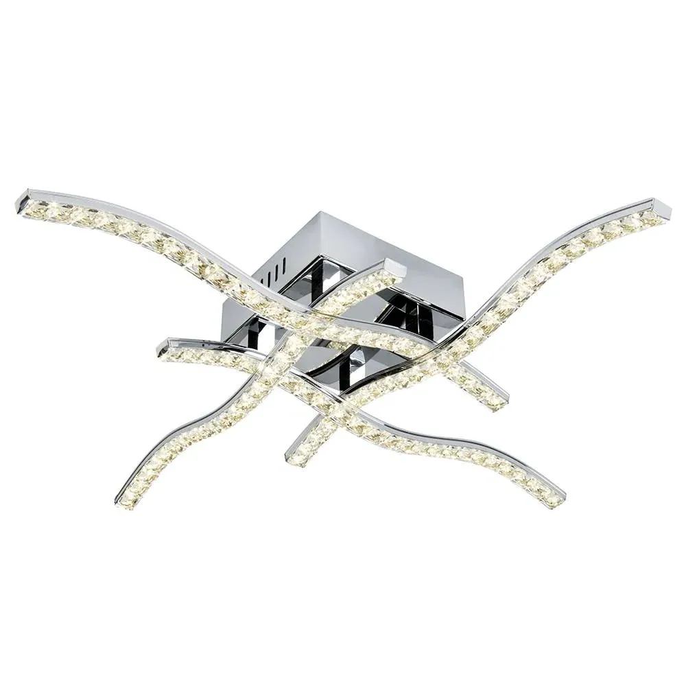 Anson 4 Arm LED Flush Ceiling Light - Polished Chrome product