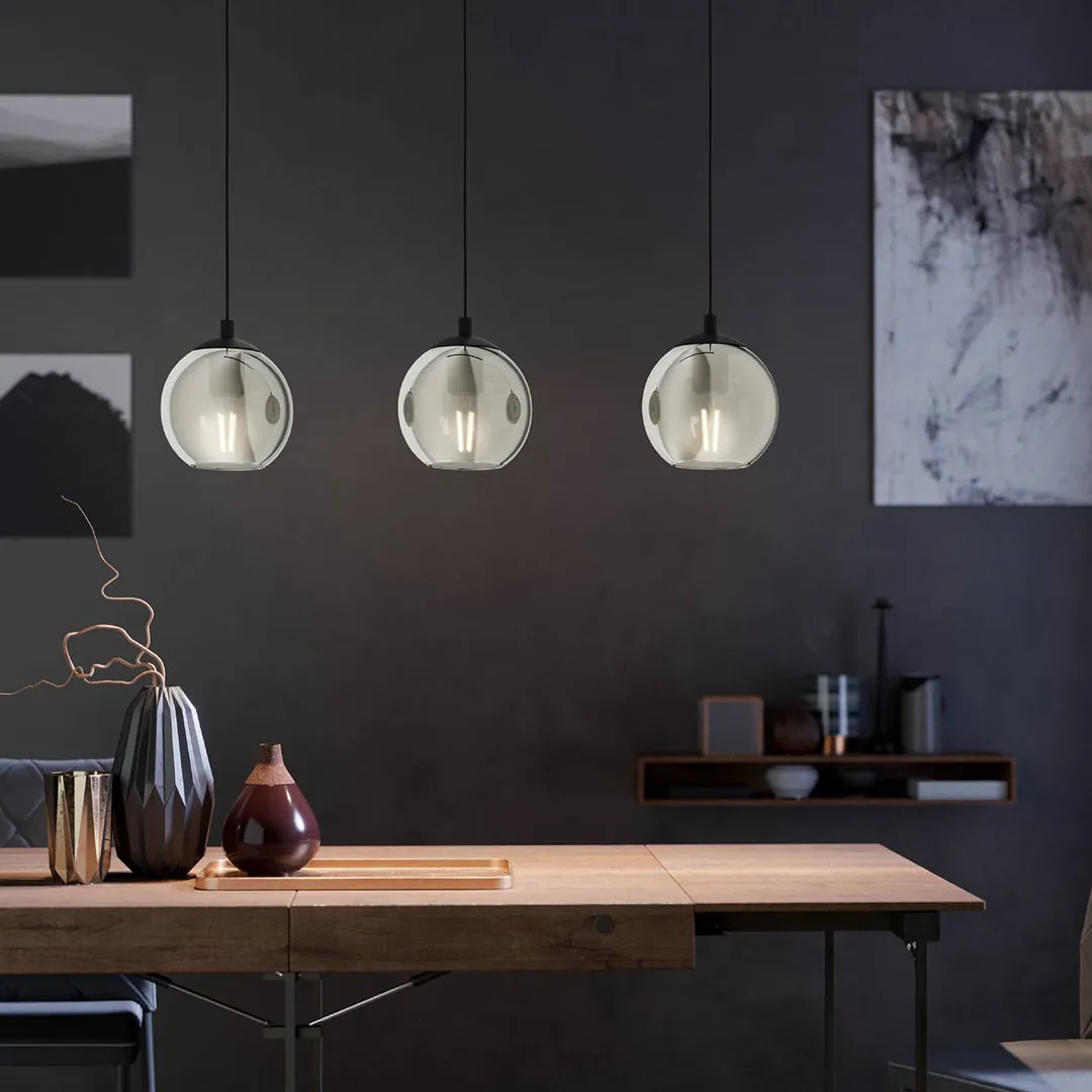 Ariscani 3-Light Ceiling Bar - Smoked Glass product