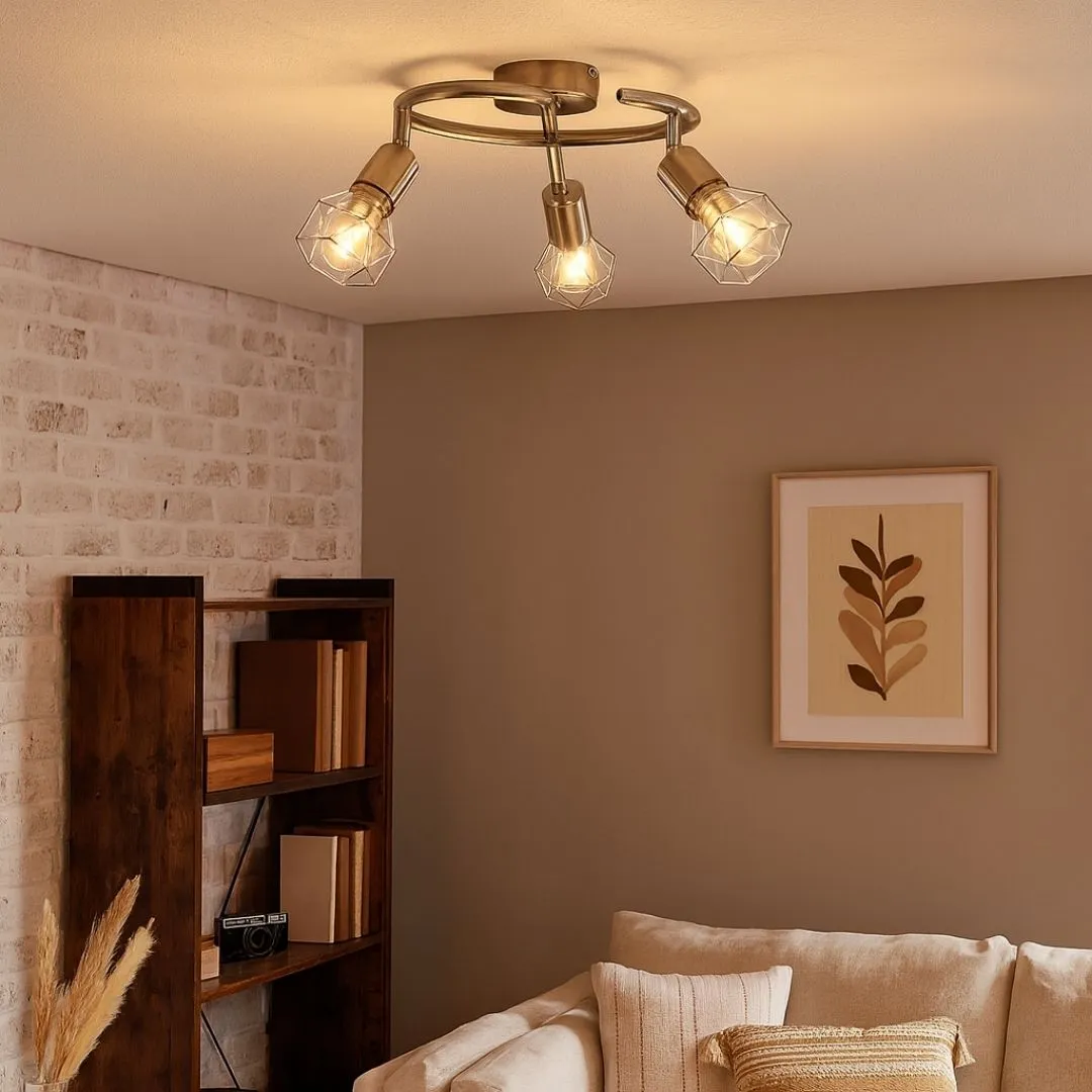 Arrigo 3-Light Flush Ceiling Light - Satin Nickel product
