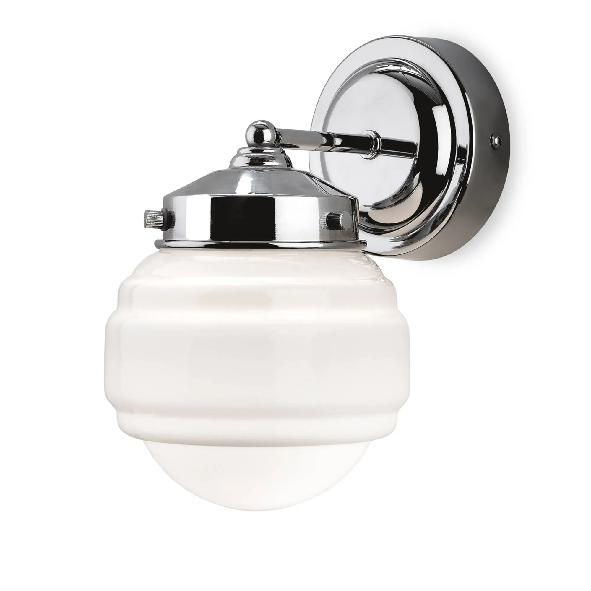 Art Deco 1-Light Oval Wall Light - Polished Chrome product