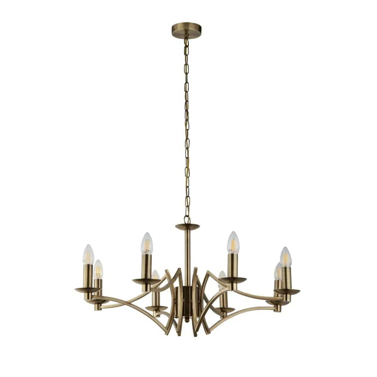 Ascot 8 Light Chandelier - Antique Brass product