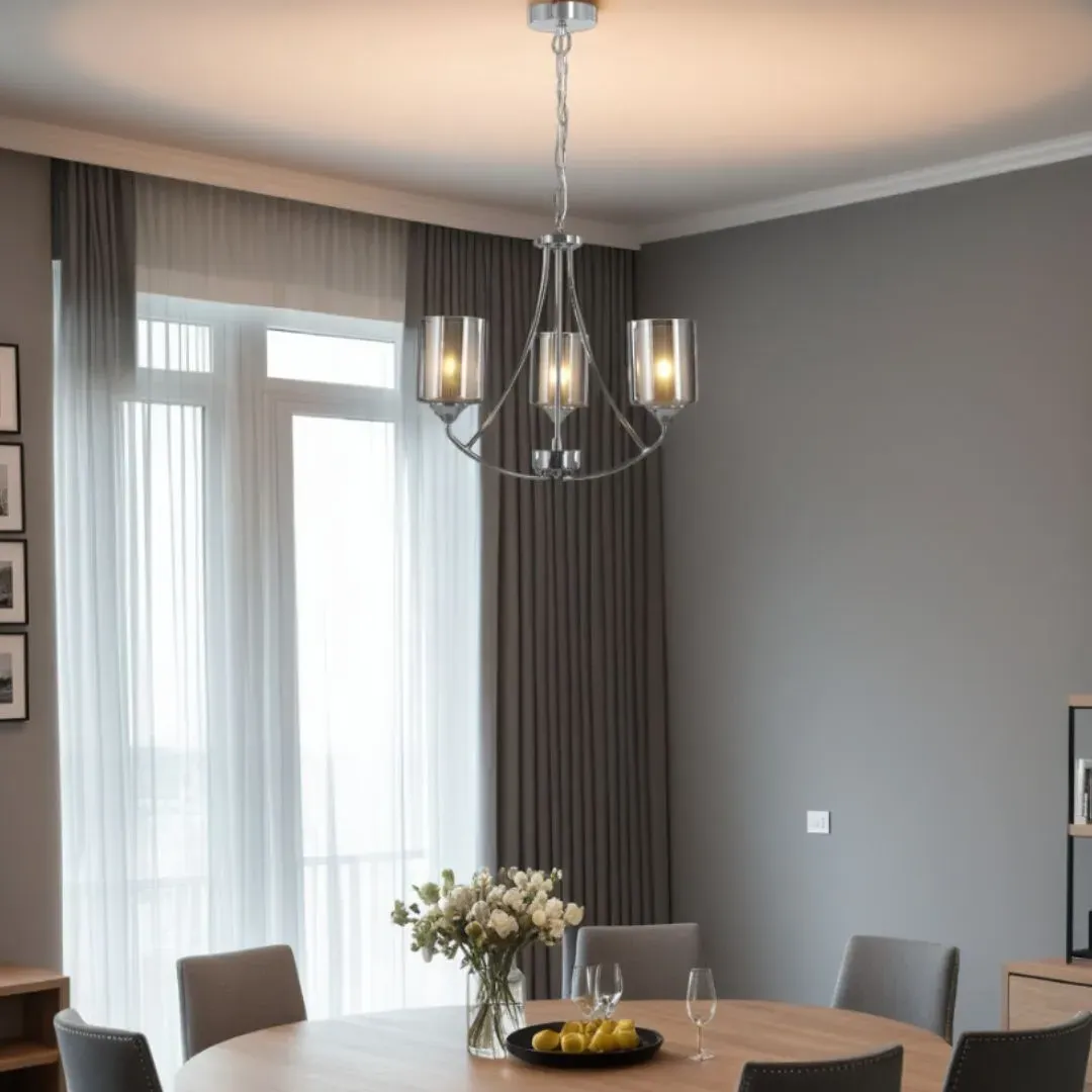 Ashton 3-Light Chandelier Ceiling Light - Polished Chrome product