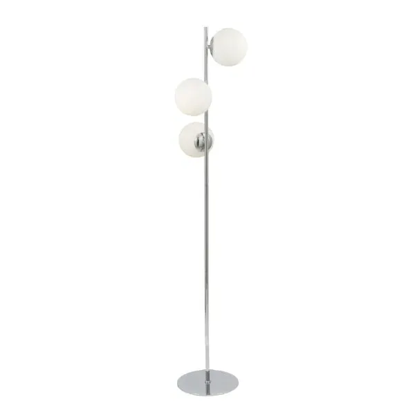 Asterope 3-Light Floor Lamp - Opal, Polished Chrome product