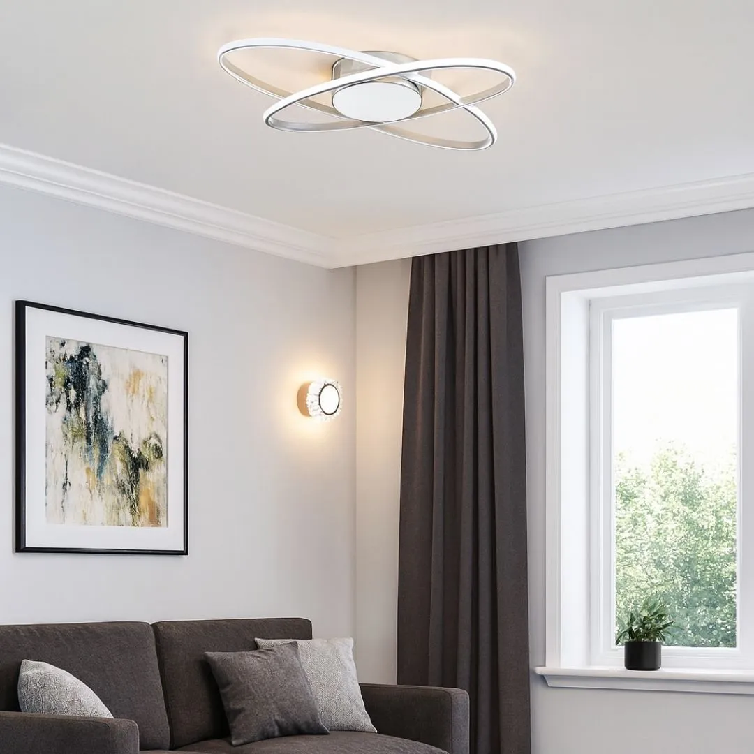 Astra 3-Light LED Semi Flush Ceiling Light - Chrome product