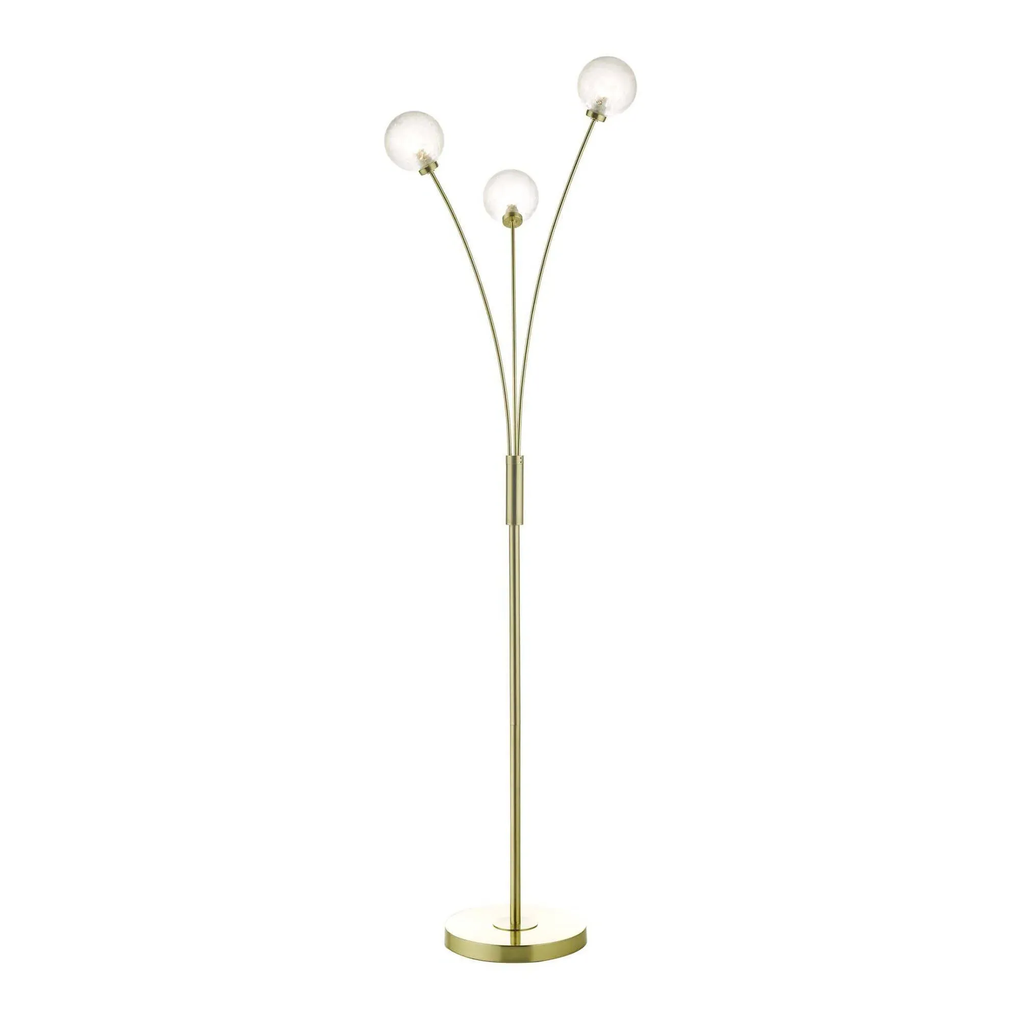 Avari Ice Crystal 3-Light Floor Lamp - Satin Brass product