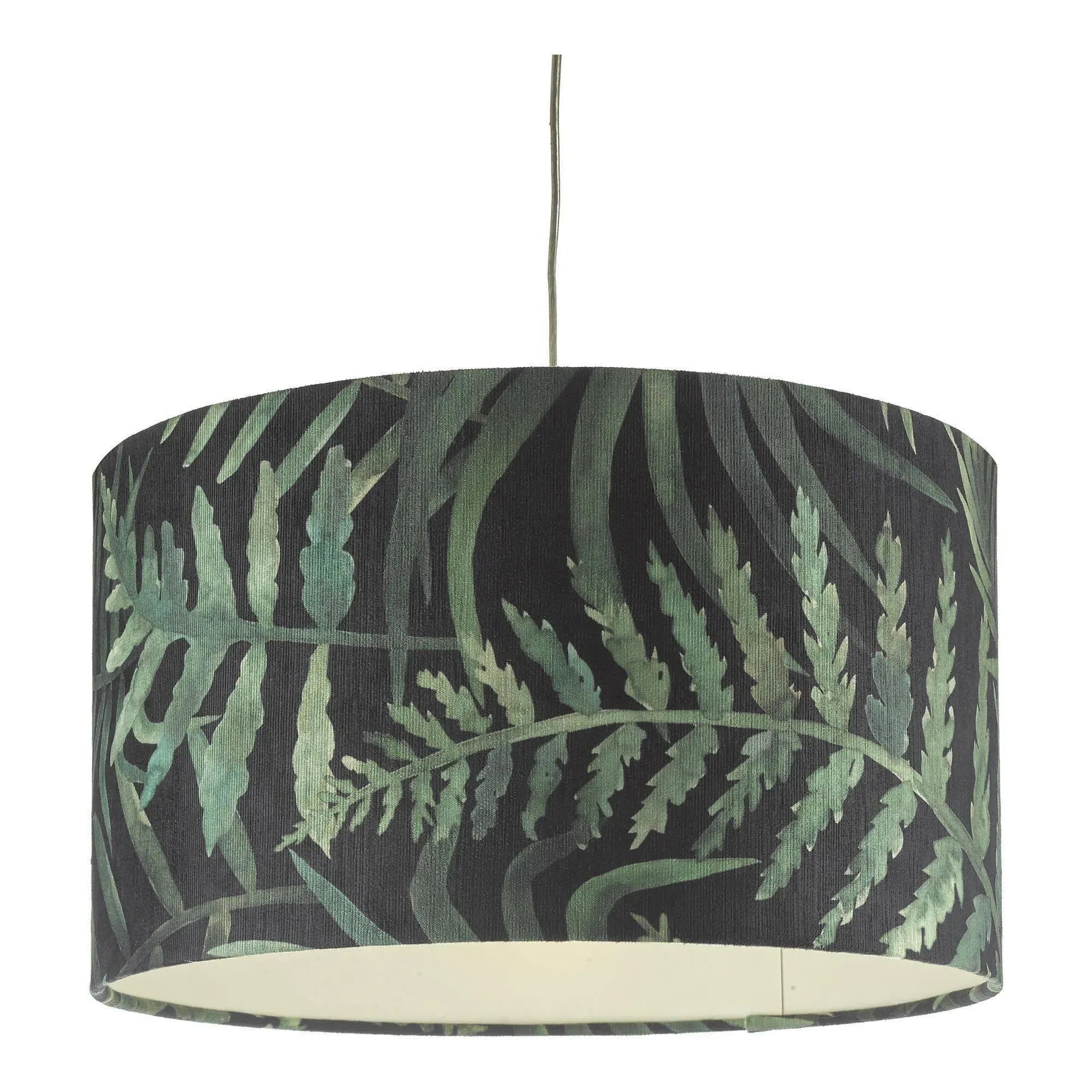 Bamboo Print 49cm Pendant Light Shade - Black, Green product