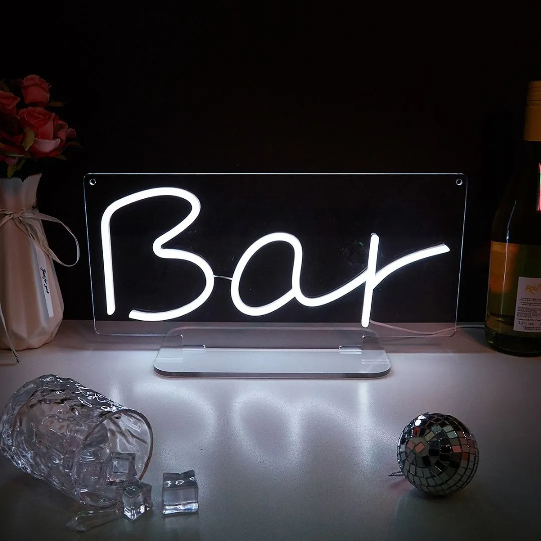 Bar LED Neon Sign - White product