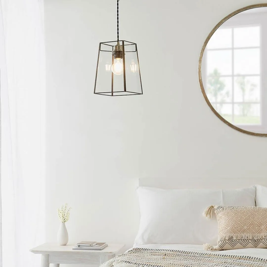 Beaumont Easy-Fit Pendant Shade - Antique Brass, Glass product