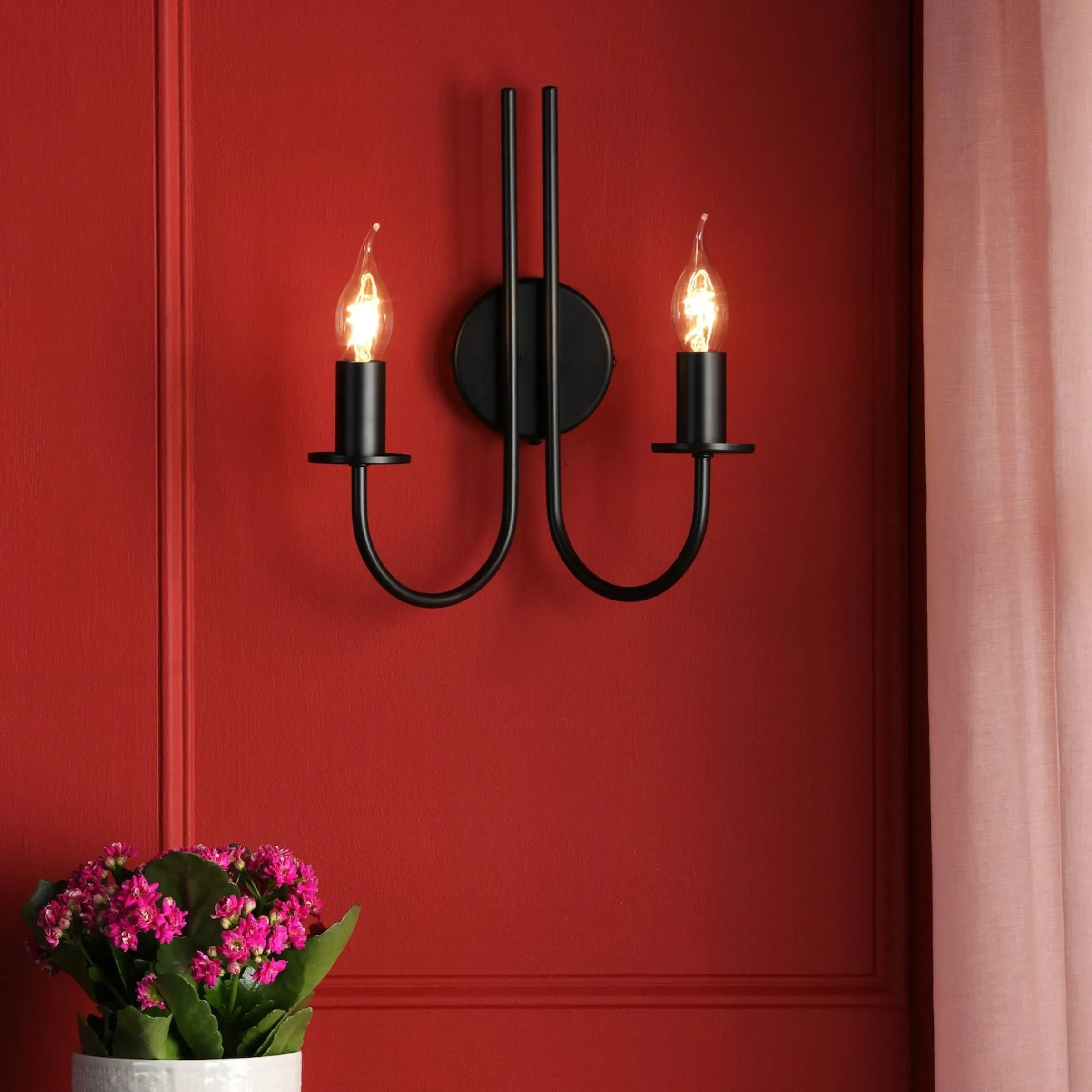 Becca 2-Light Wall Light - Matte Black product