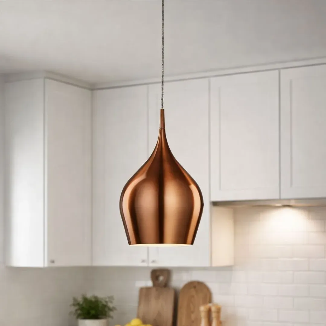 Bell-Shaped Pendant Ceiling Light - Pink, Metallic product