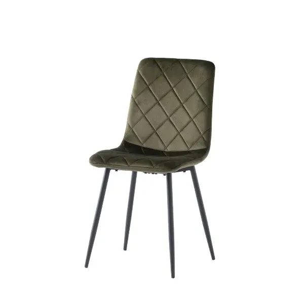 Bella Dining Chair - Green, Velvet product