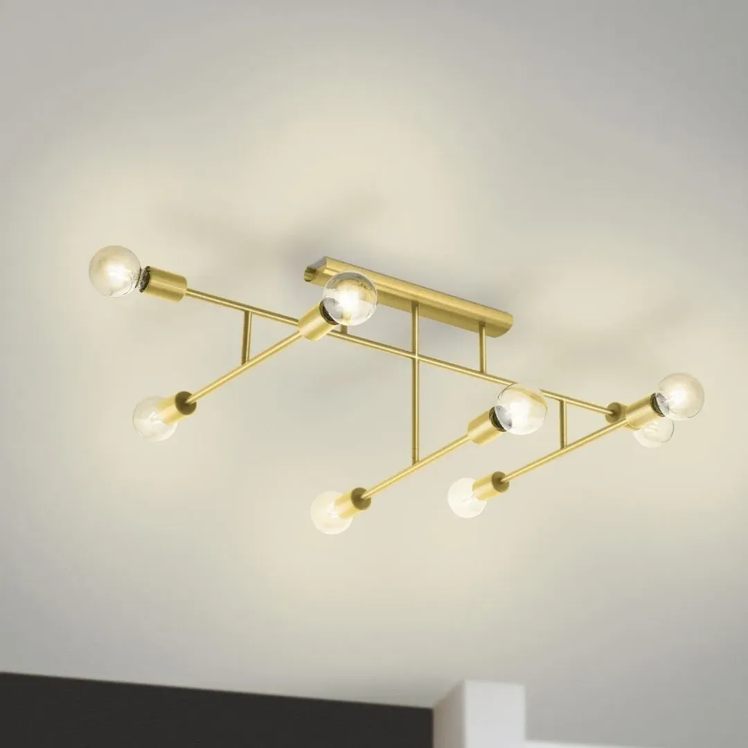 Belsiana Semi-Flush Ceiling Light - Brushed Brass, Metal product