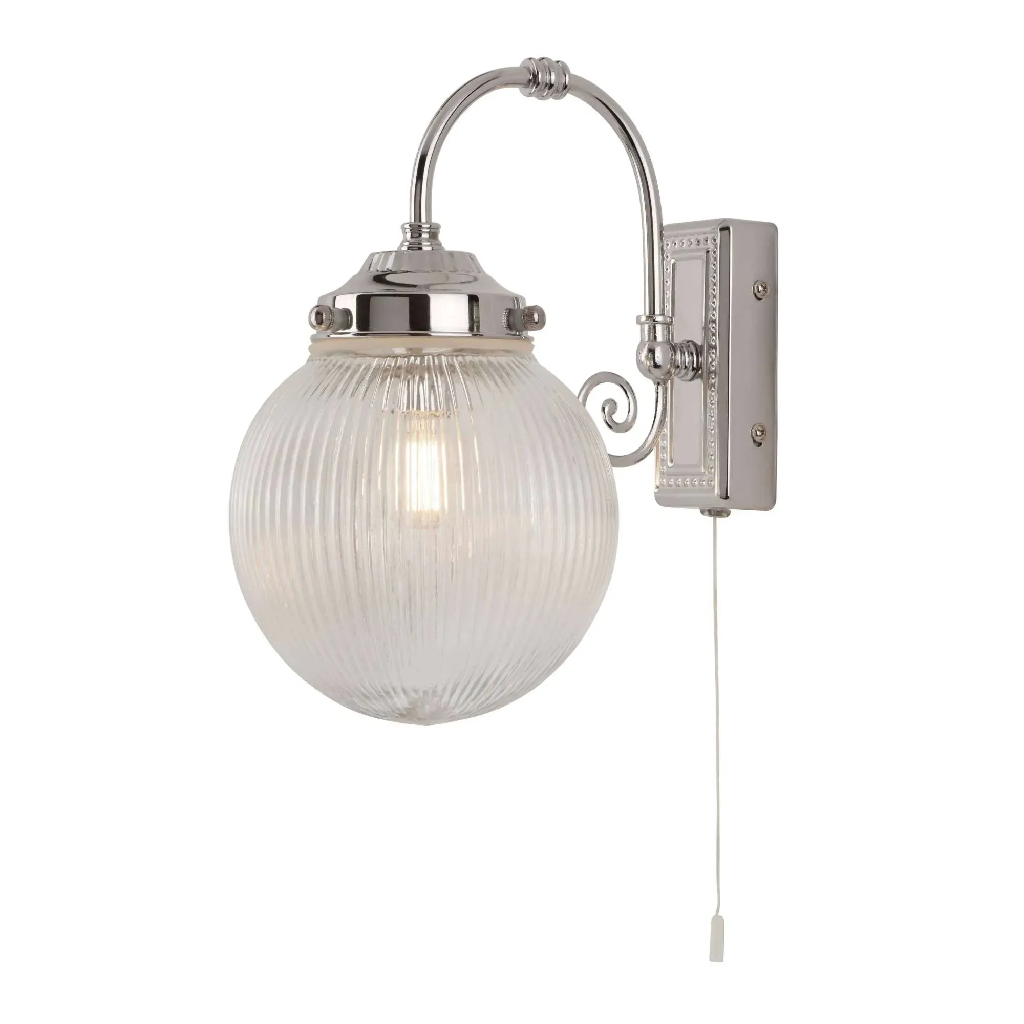 Belvue IP44 Wall Light - Chrome, Glass product