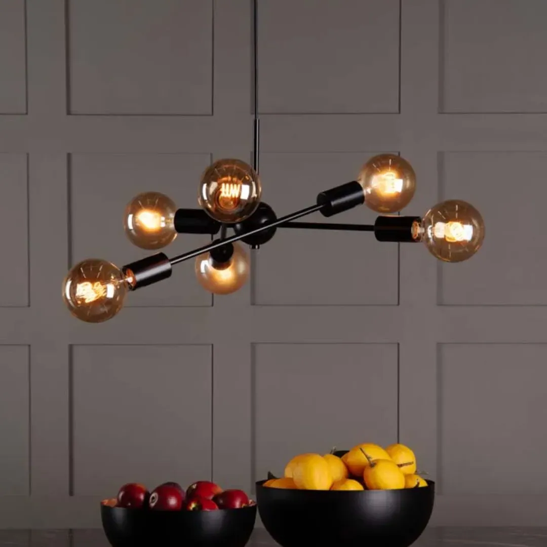 Benji 6-Light Ceiling Pendant - Matt Black product