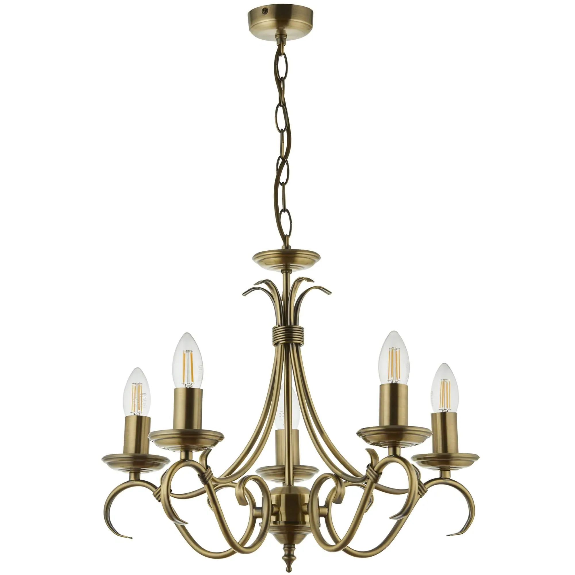 Bernice 6 Light Chandelier Ceiling Light - Antique Brass product