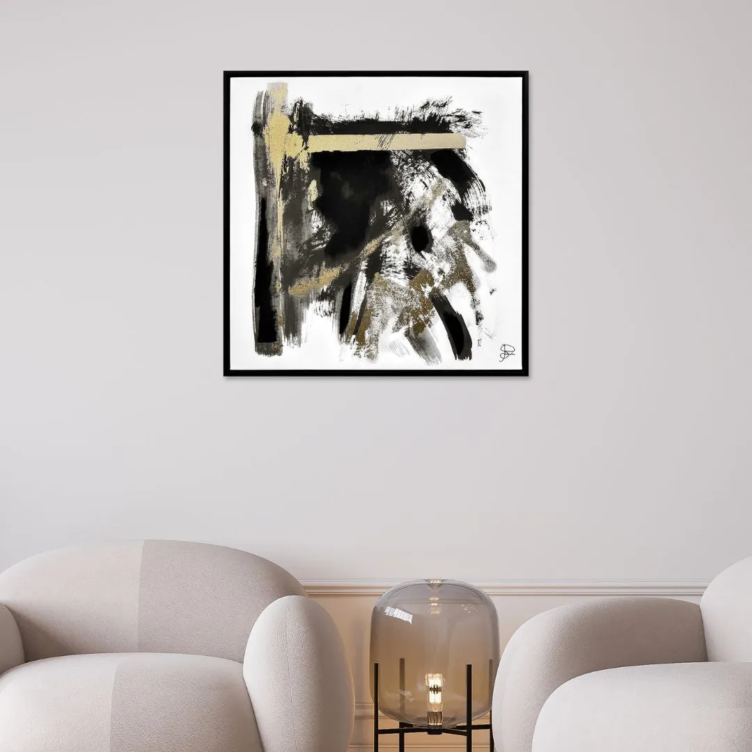 Between Layers II Joanna Srokol Abstract Wall Art - Black, Gold product