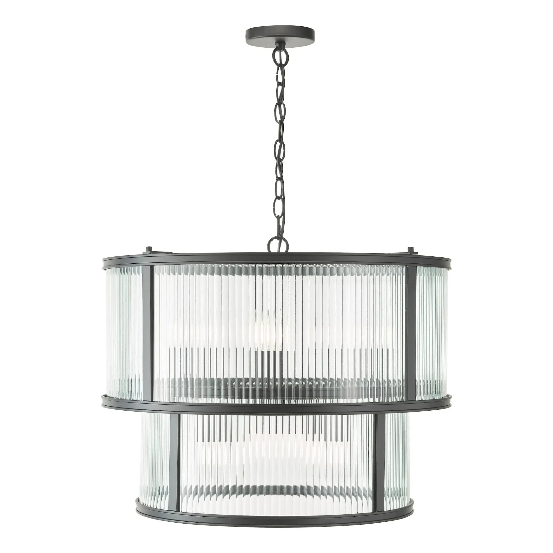 Bianka 6-Light Pendant Ceiling Light - Matte Black, Glass product