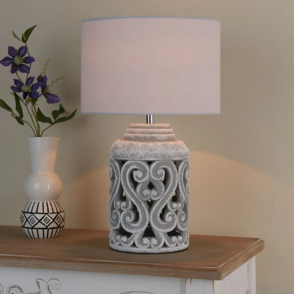 Blythe Table Lamp - Grey, Ceramic product
