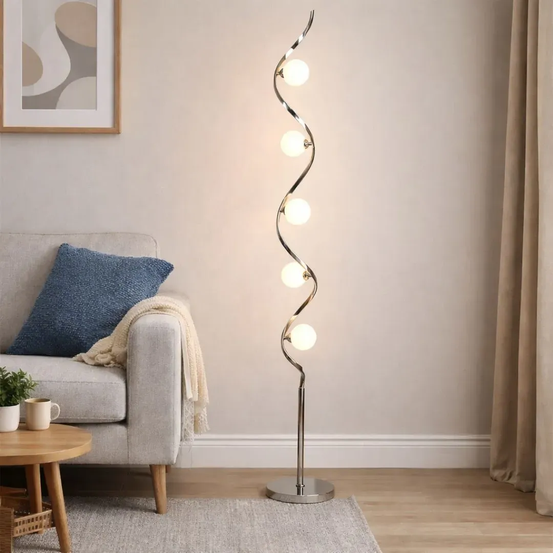 Bombo 5-Light Floor Lamp - Polished Chrome product