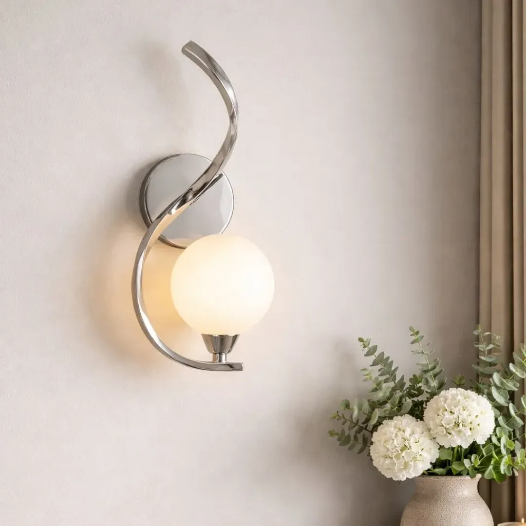 Bombo Wall Light - Chrome, Glass product