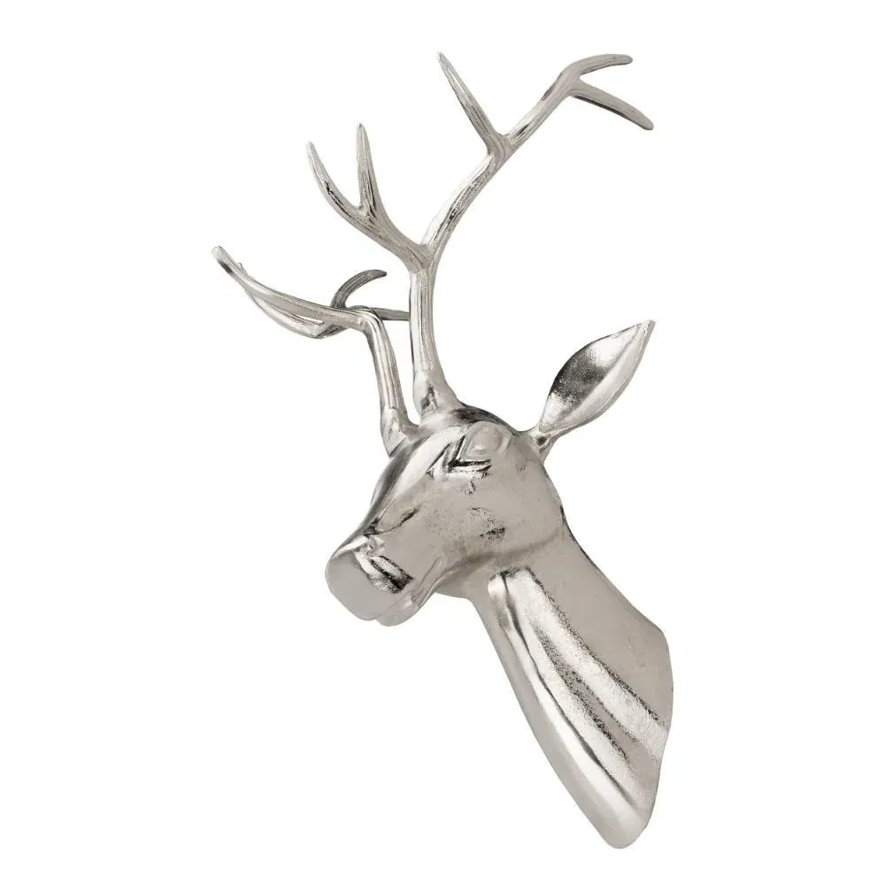 Braawe Stag Head Wall Ornament - Silver, Chrome product