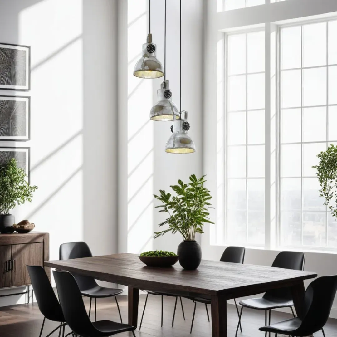Branwen 3-Light Ceiling Pendant - Black, Patina Steel product