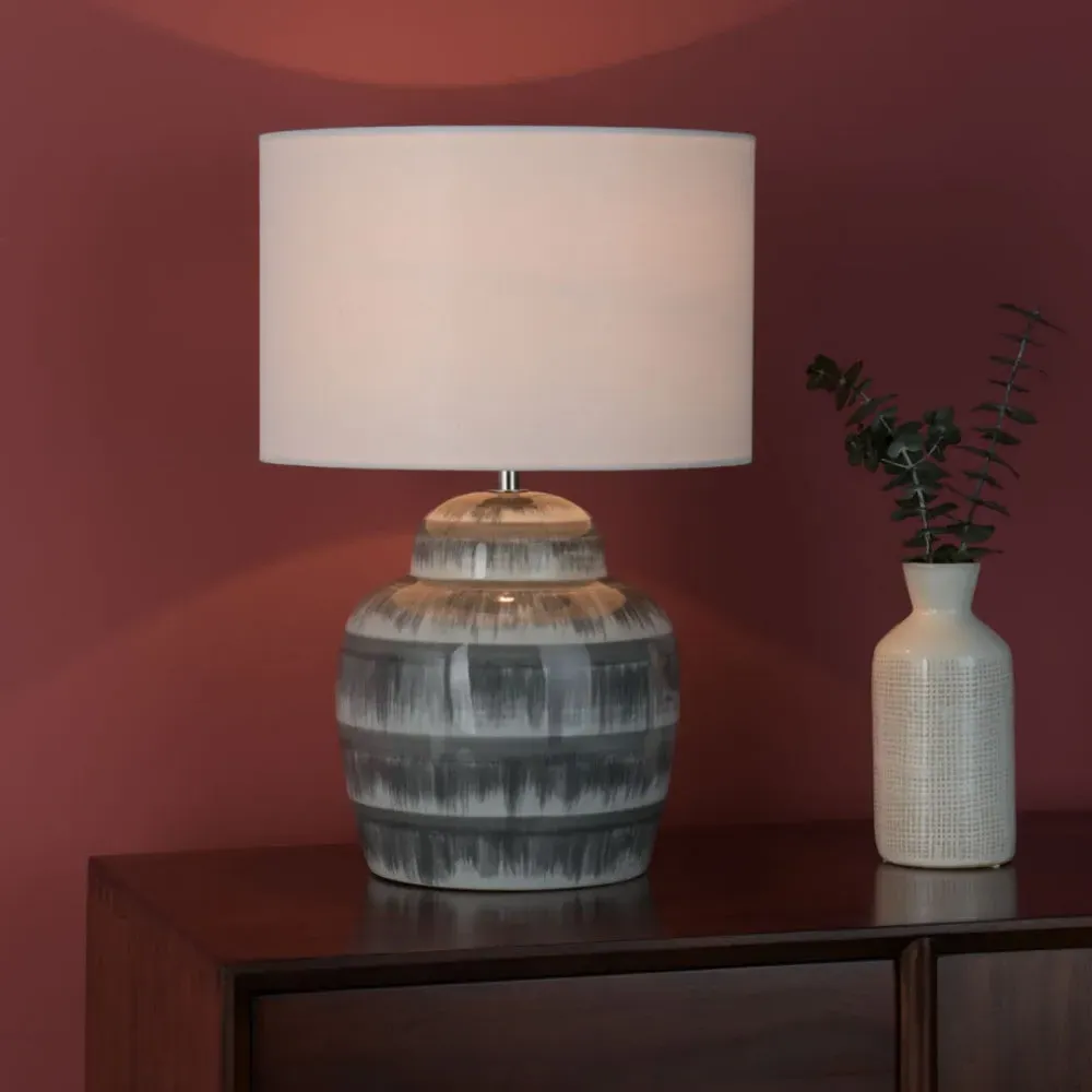 Brenna Table Lamp - Grey, Ceramic product