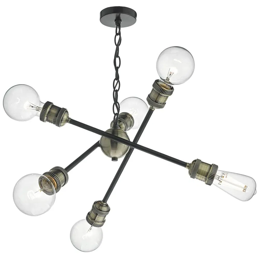 Brigade 6-Light Ceiling Light - Antique Brass product