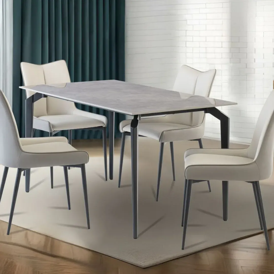 Brisbane 4-Seater Dining Set - Grey, Sintered Stone product