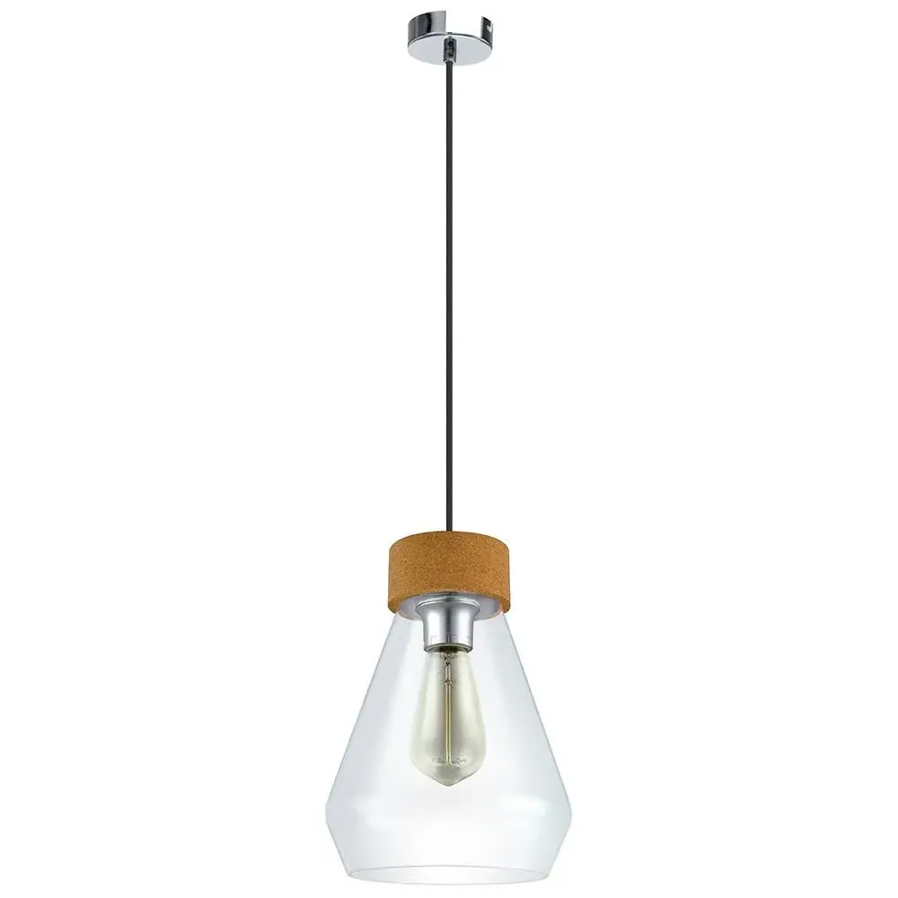 Brixham Pendant Ceiling Light - Polished Chrome, Glass product