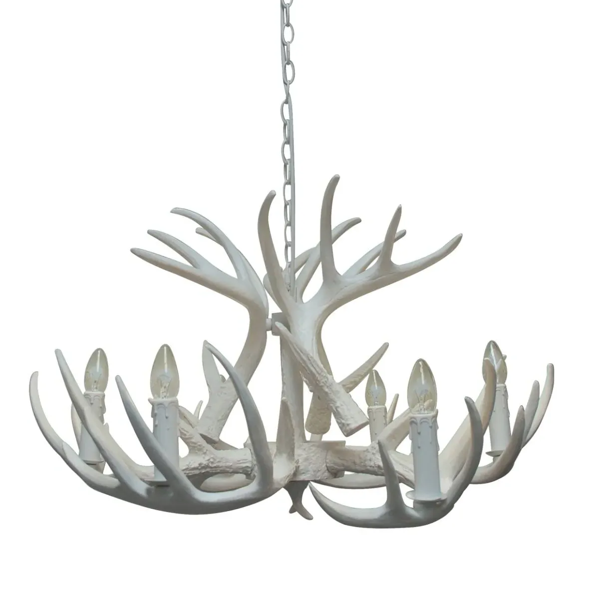 Brodick 6-Light Antler Ceiling Pendant - White product