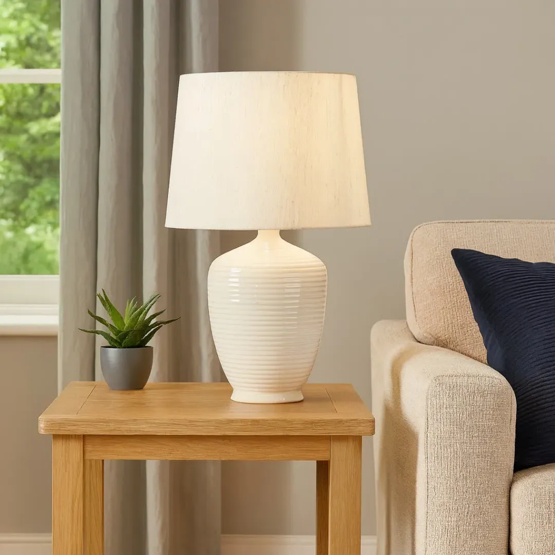 Bronte Table Lamp - White, Ceramic product