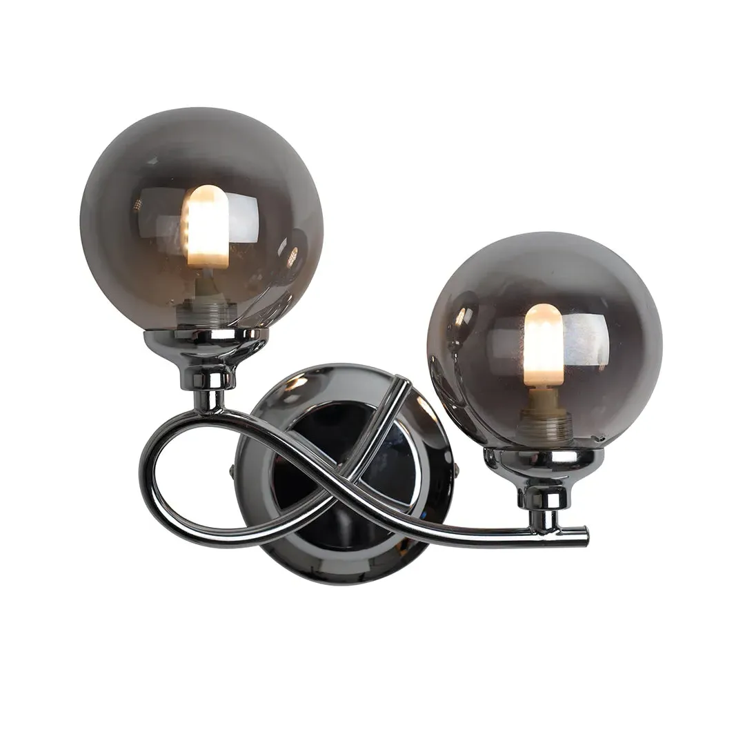 Bungo Chrome Wall Light - Chrome, Glass product