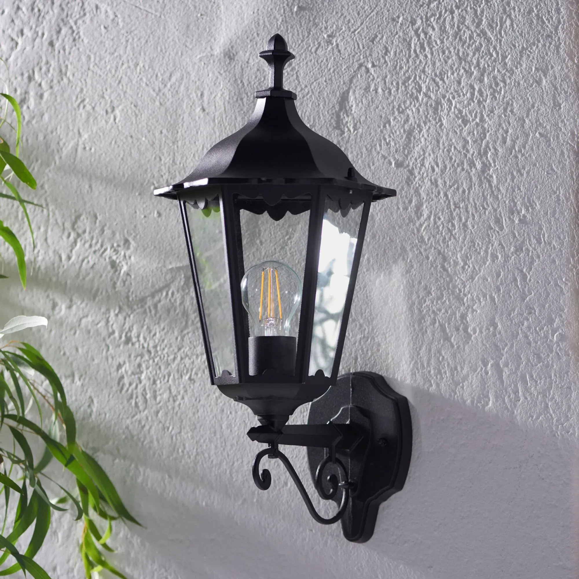 Burford Outdoor Lantern Wall Light - Black product