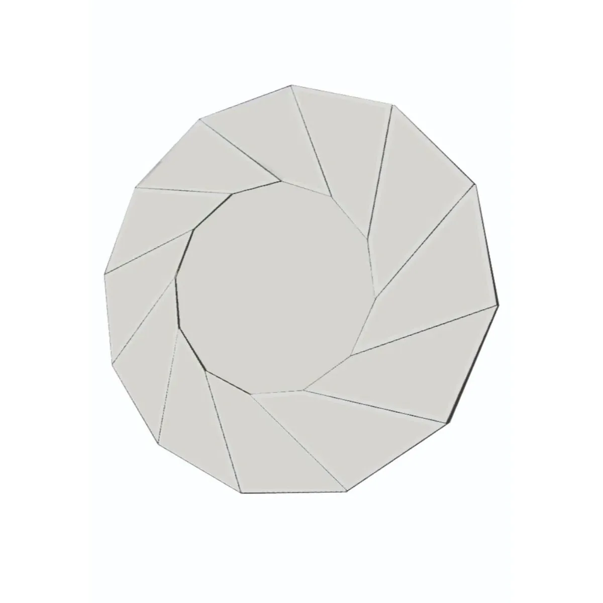 Burford Round Wall Mirror - Geometric Riffled Frame product