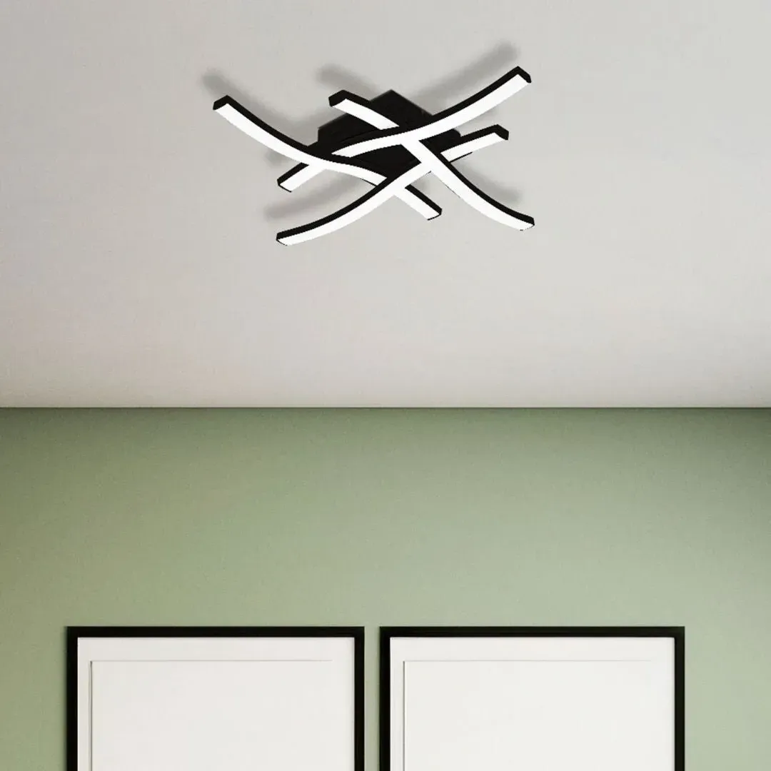 Cabezas Square Flush LED Ceiling Light - Black product