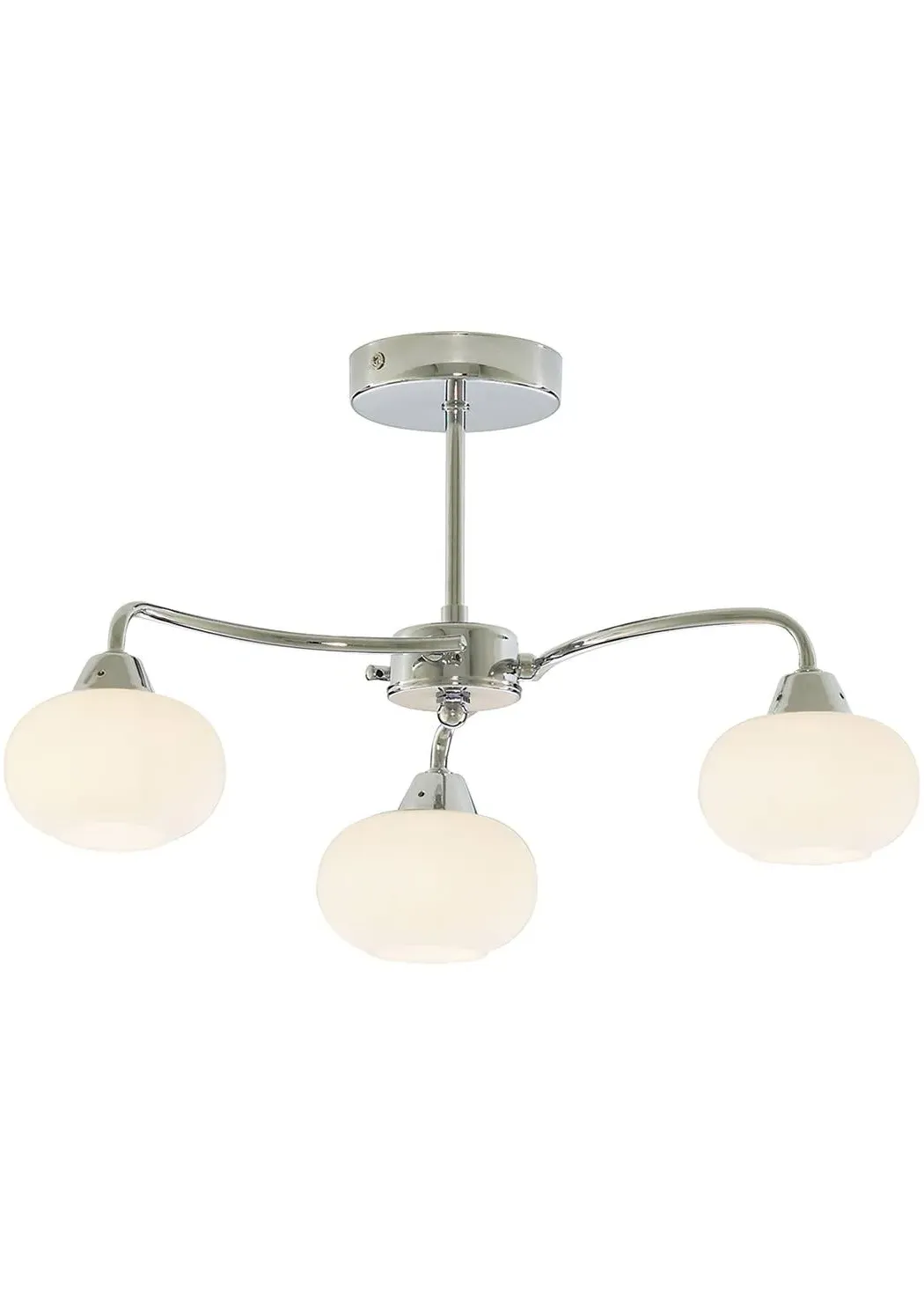Caen 3-Light Semi Flush Ceiling Light - Polished Chrome product