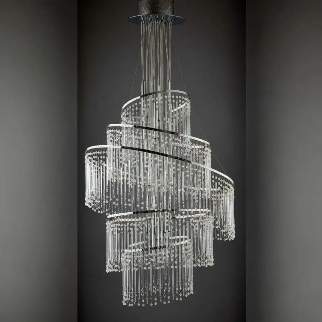 Camille 24-Light Chandelier Pendant - Chrome, Glass product