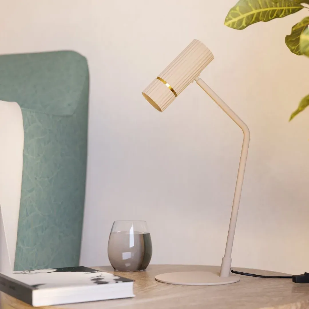 Caminia Desk Table Lamp - Sand, Brushed Brass product