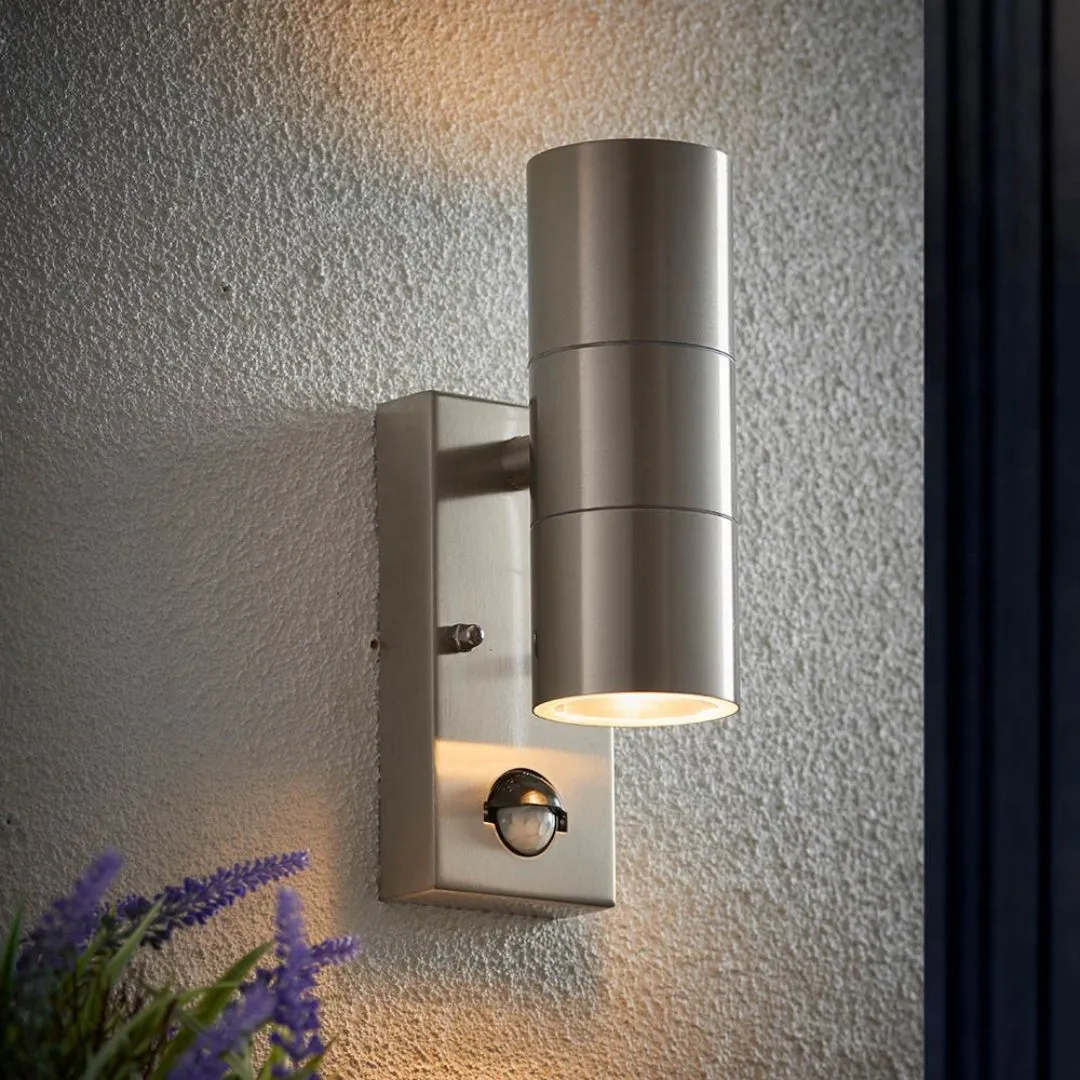 Canon PIR Outdoor Up/Down Wall Light - Stainless Steel product