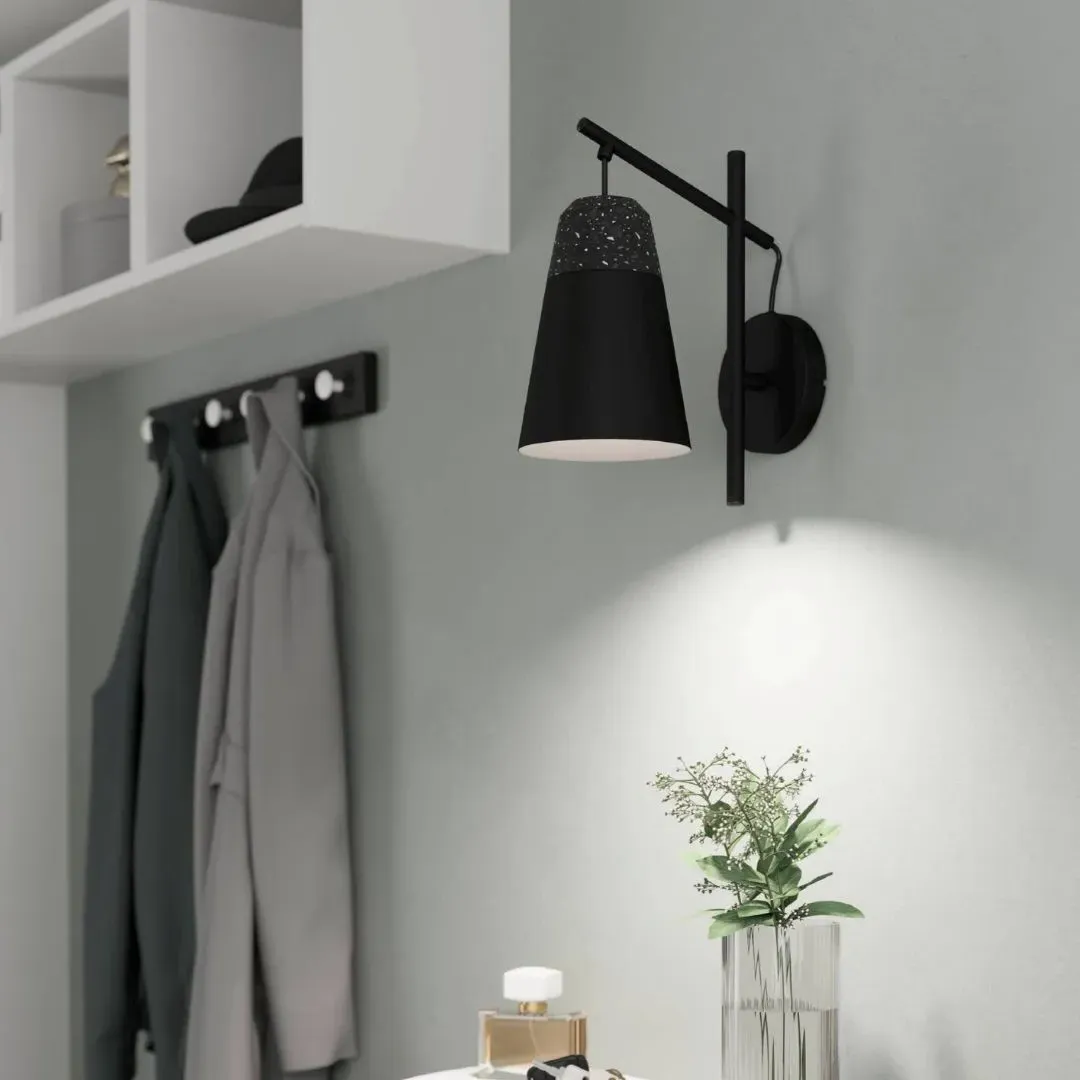 Canterras 1-Light Wall Light - Black, Steel product